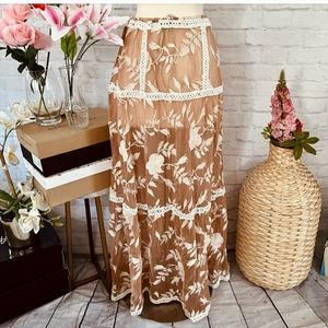 For Love and Lemons Emilia Embriodery Maxi skirt